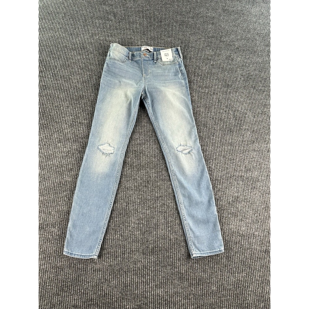 NWT Abercrombie Fitch Girls 13/14 Blue Denim Mid Rise Pull On Jean Legging